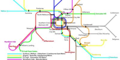Metro voz mapu Melburnu