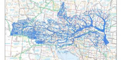 Mapa Melburnu poplava