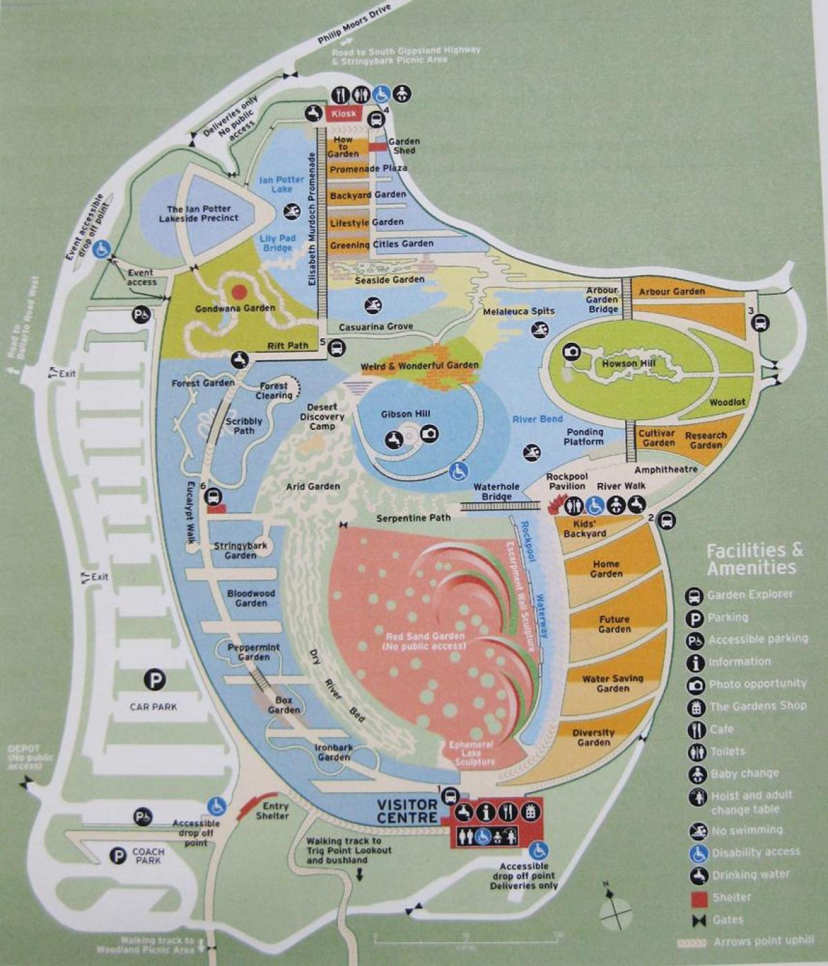 Kraljevski botaničkom vrtu mapu