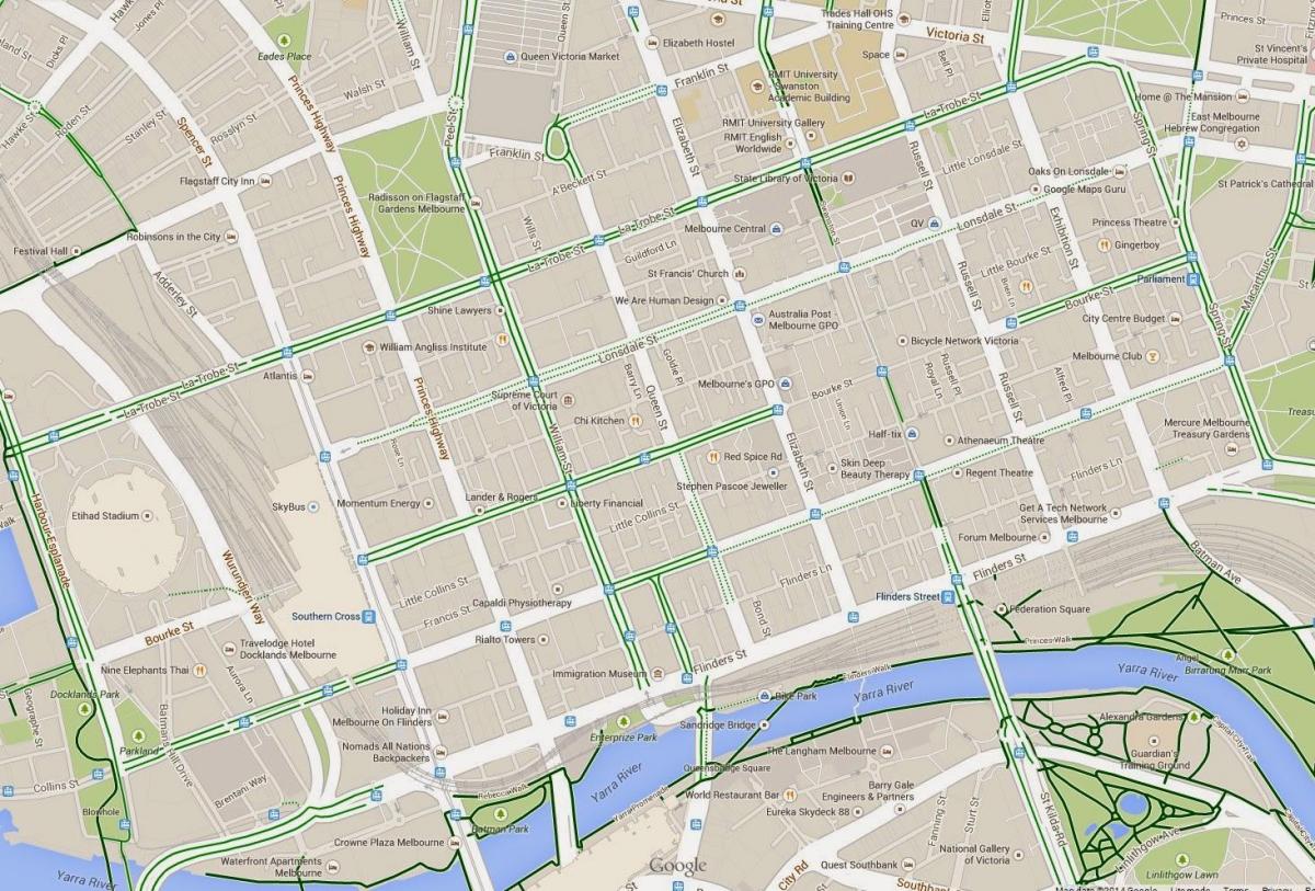 Melbourne mapu poslovnih zgrada