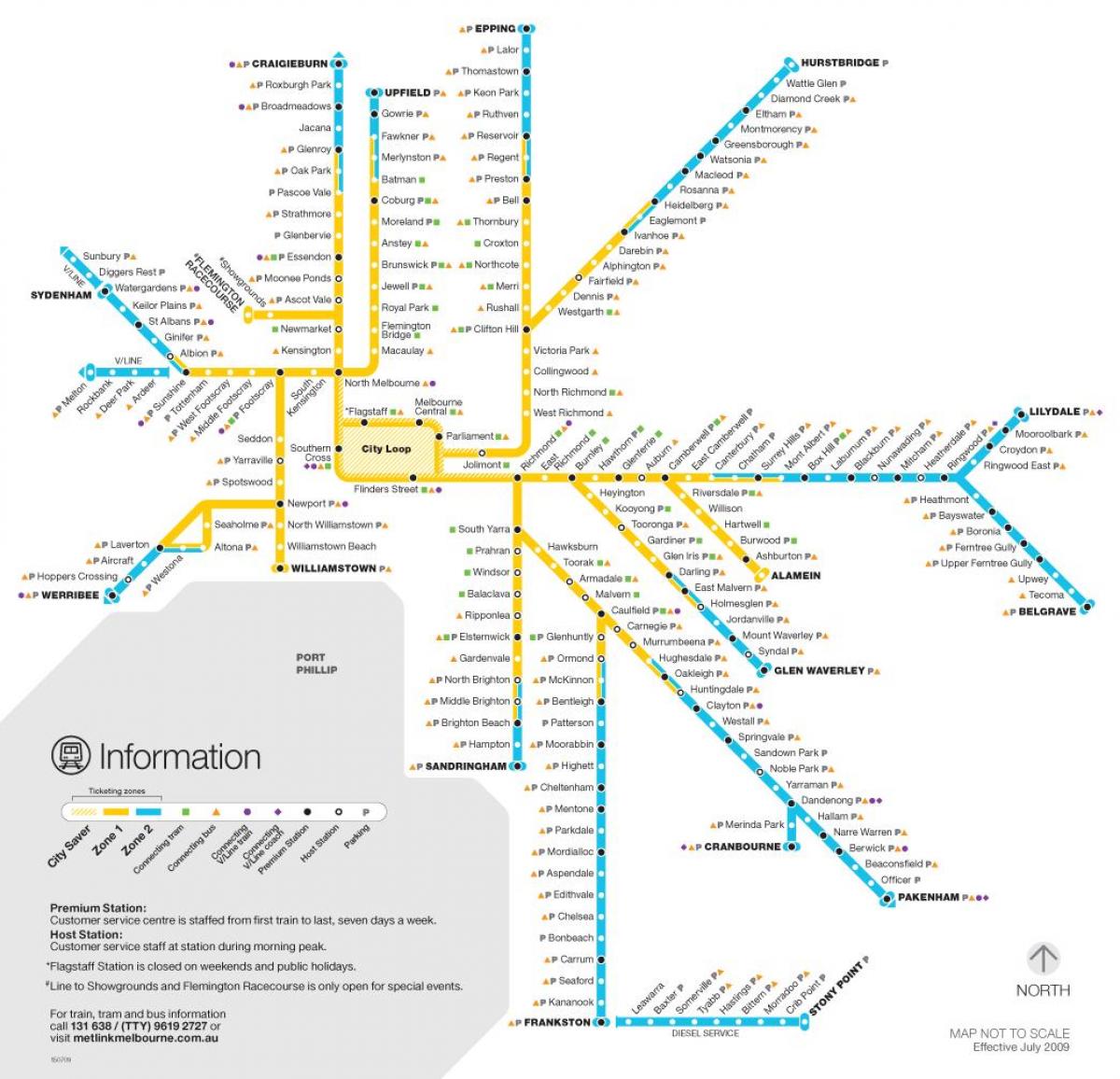 metro Melburnu mapu