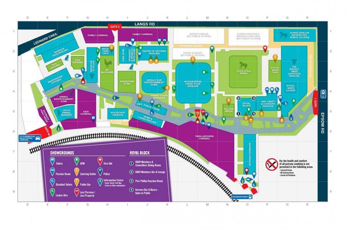 mapa Melburnu Showgrounds