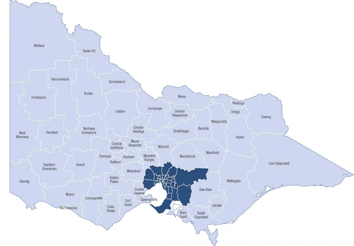 mapa Viktorijanske vijeća