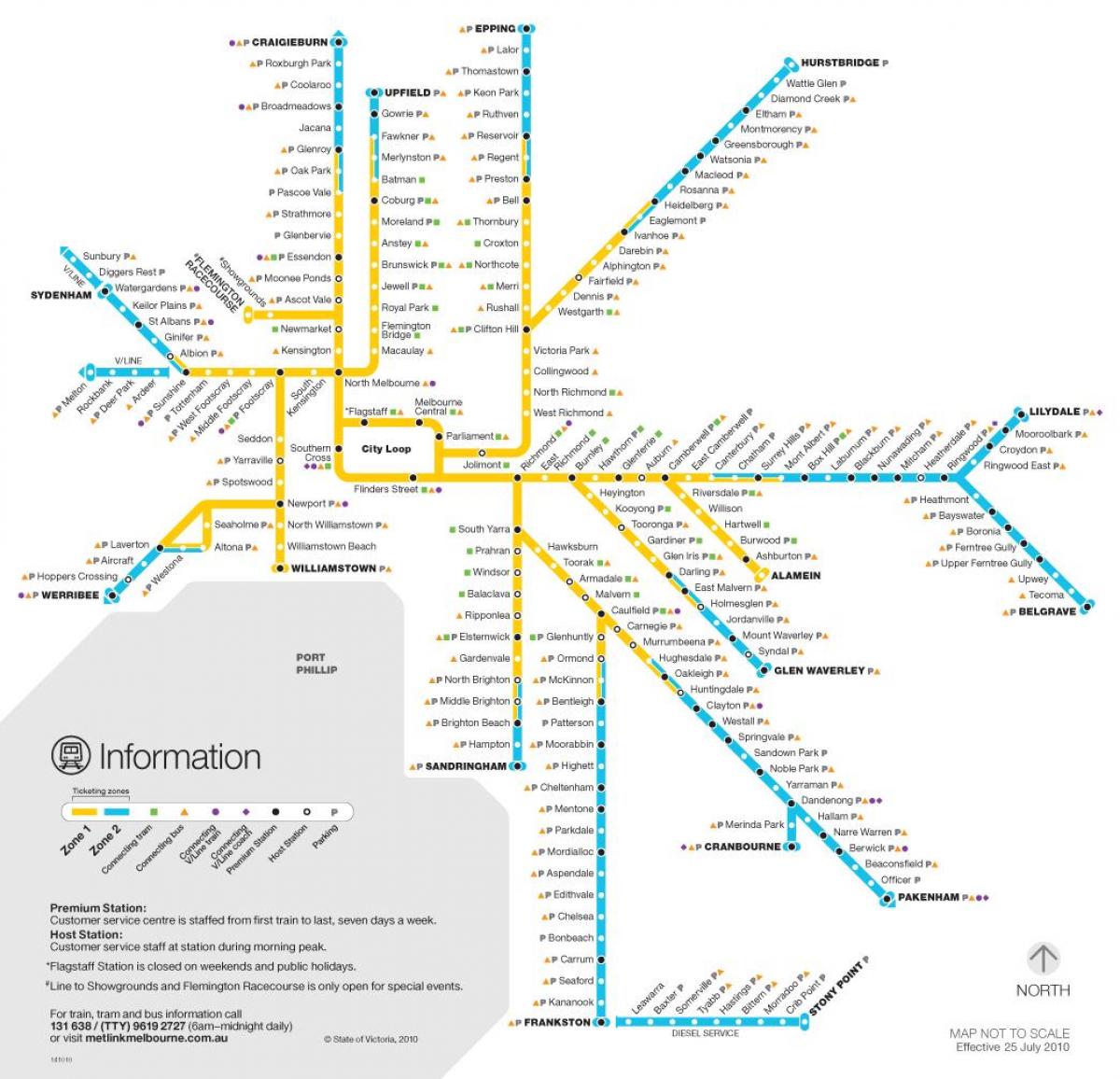Melbourne voz mreže mapu