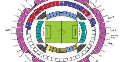 Mapa Etihad stadion Melburnu