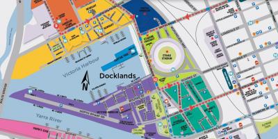 Docklands mapu Melburnu