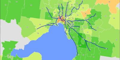 Mapa Melburnu poslovnih zgrada