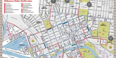 Melbourne grad atrakcije mapu