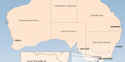 Mapa Melburnu Australiju