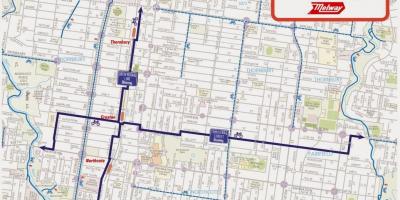 Mapa Melburnu bicikl podijeliti