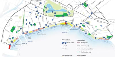 Mapa Melburnu plaže