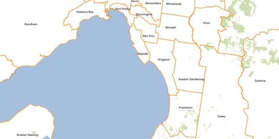 Mapa Melburnu vijeća