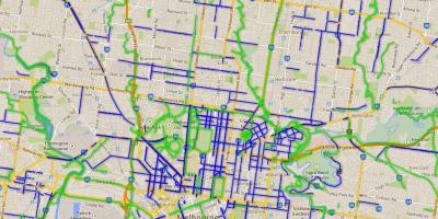 Biciklističke staze Melburnu mapu