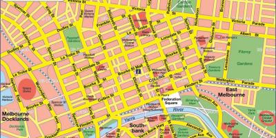 Mapa poslovnih zgrada Melburnu