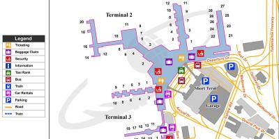 Melbourne aerodrom mapu terminal 4