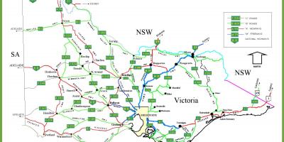 Mapa Victoria Australiju