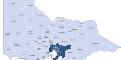 Mapa Viktorijanske vijeća